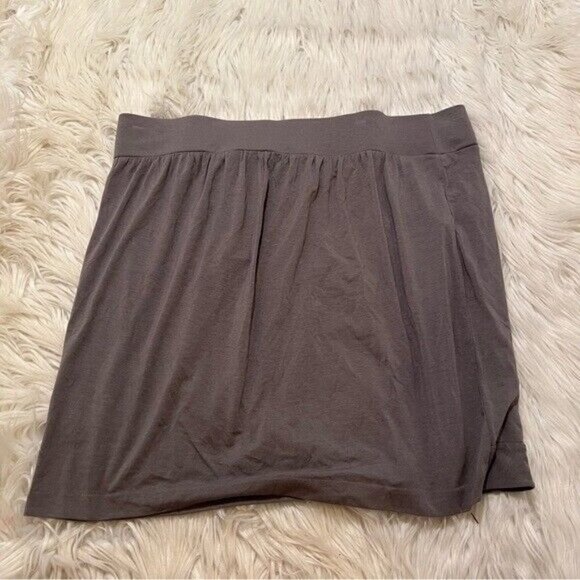 Loft Mini Skirt A-Line Gray Ruffle - Picture 6 of 11